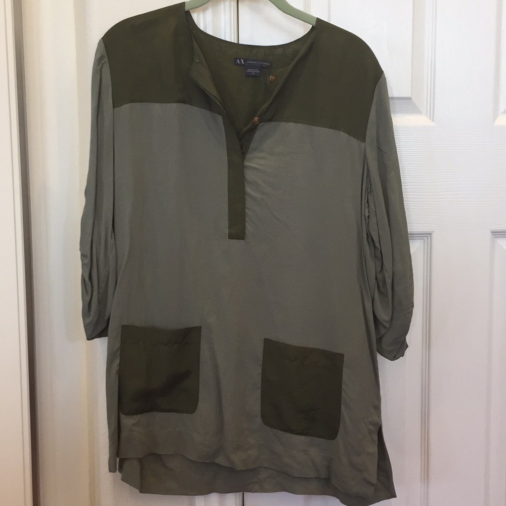 Silk and rayon blouse/tunic